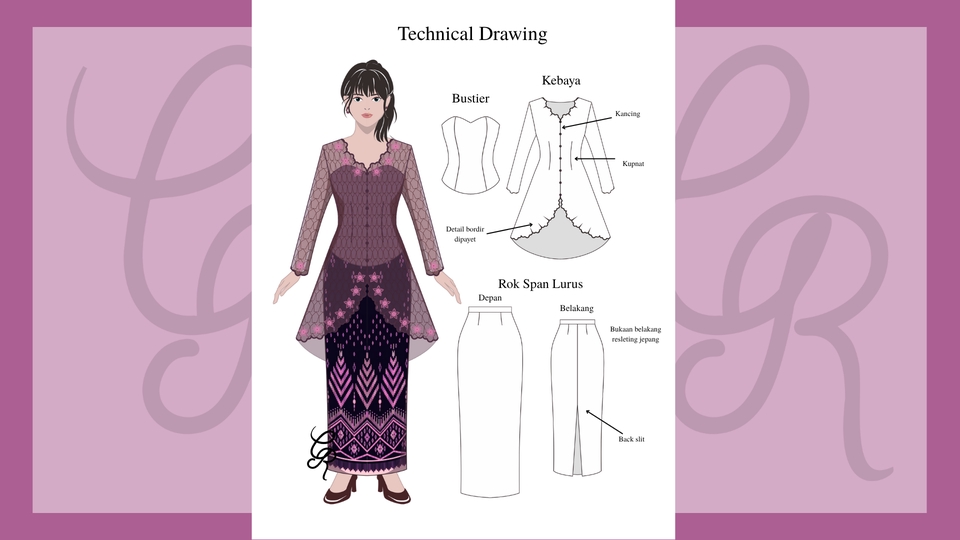 Desain Kaos & Motif - Jasa Desain Busana Digital | Fashion Design Illustrator - 5