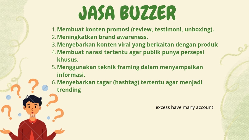 Jasa Buzzer Social Media IG, Facebook, Tiktok, maupun Twitter - buzzer