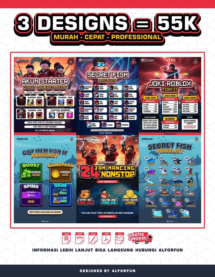 Banner Online - 3 Desain Pricelist: 55 Ribu Professional Catalog Game Desain - 4