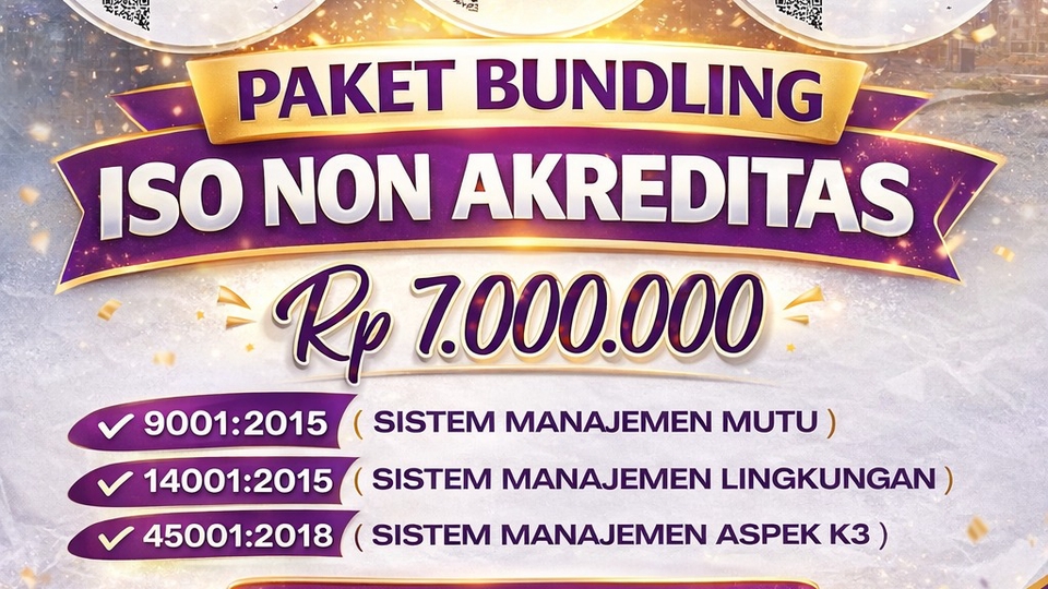 PAKE BUNDLING ISO NON AKREDITAS (9001, 14001, 45001)