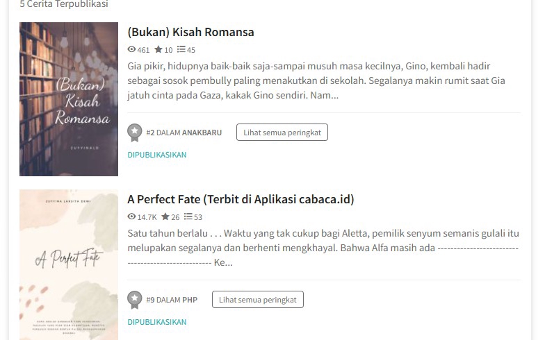 Karya on-going di wattpad