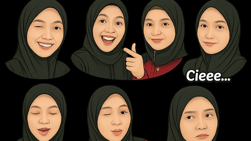 Desain stiker lucuu~