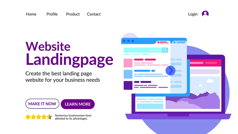 Jasa Web Design / Desain Website Profesional - Website Landingpage