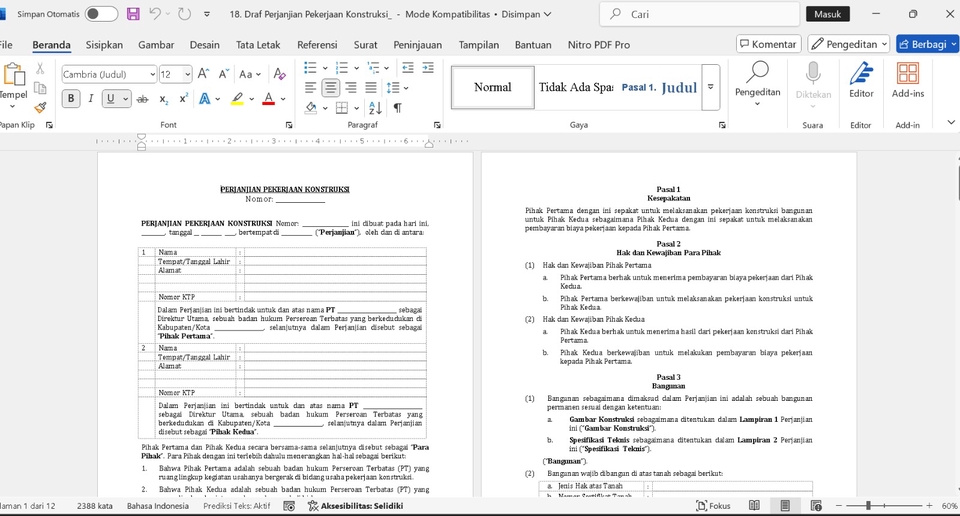 Kontrak Hukum - Drafting/Review Kontrak - 2
