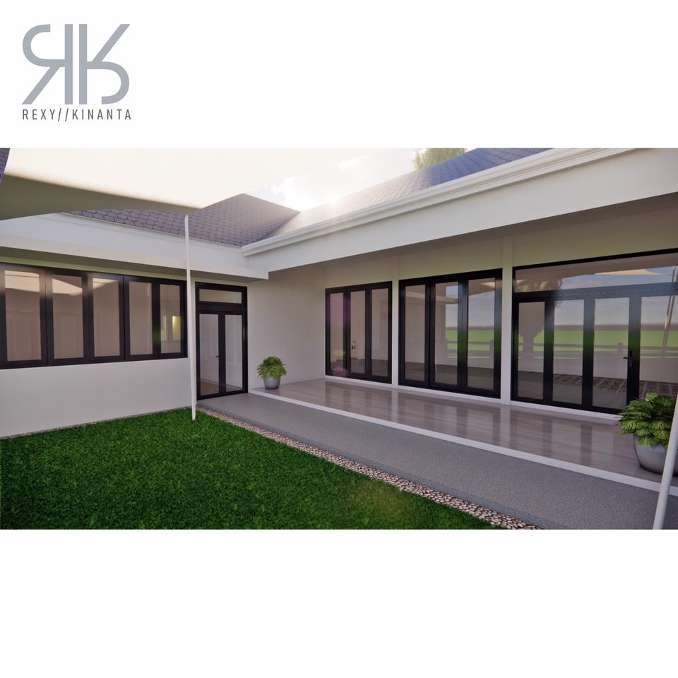 Perspektif 3D - Desain Eksterior Facade - 6