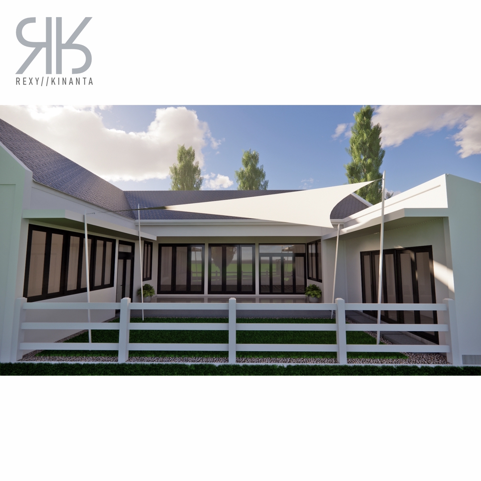 Perspektif 3D - Desain Eksterior Facade - 4
