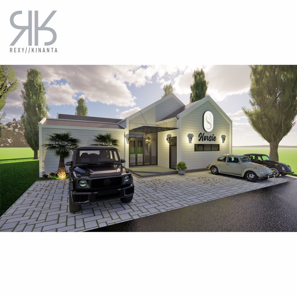 Perspektif 3D - Desain Eksterior Facade - 2