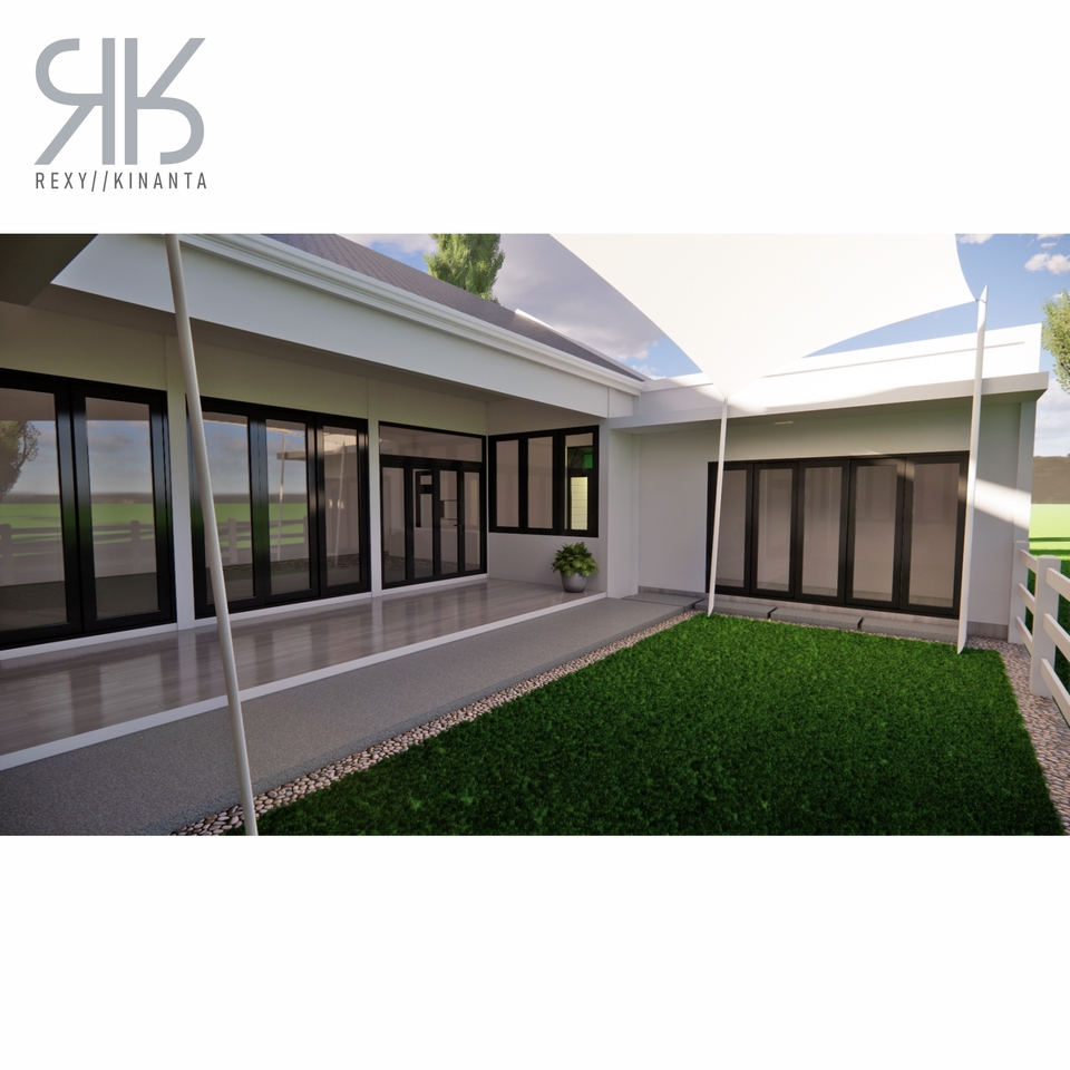 Perspektif 3D - Desain Eksterior Facade - 5