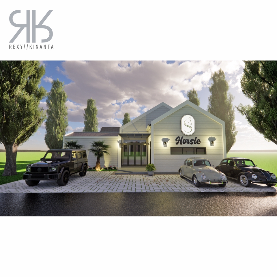Perspektif 3D - Desain Eksterior Facade - 3