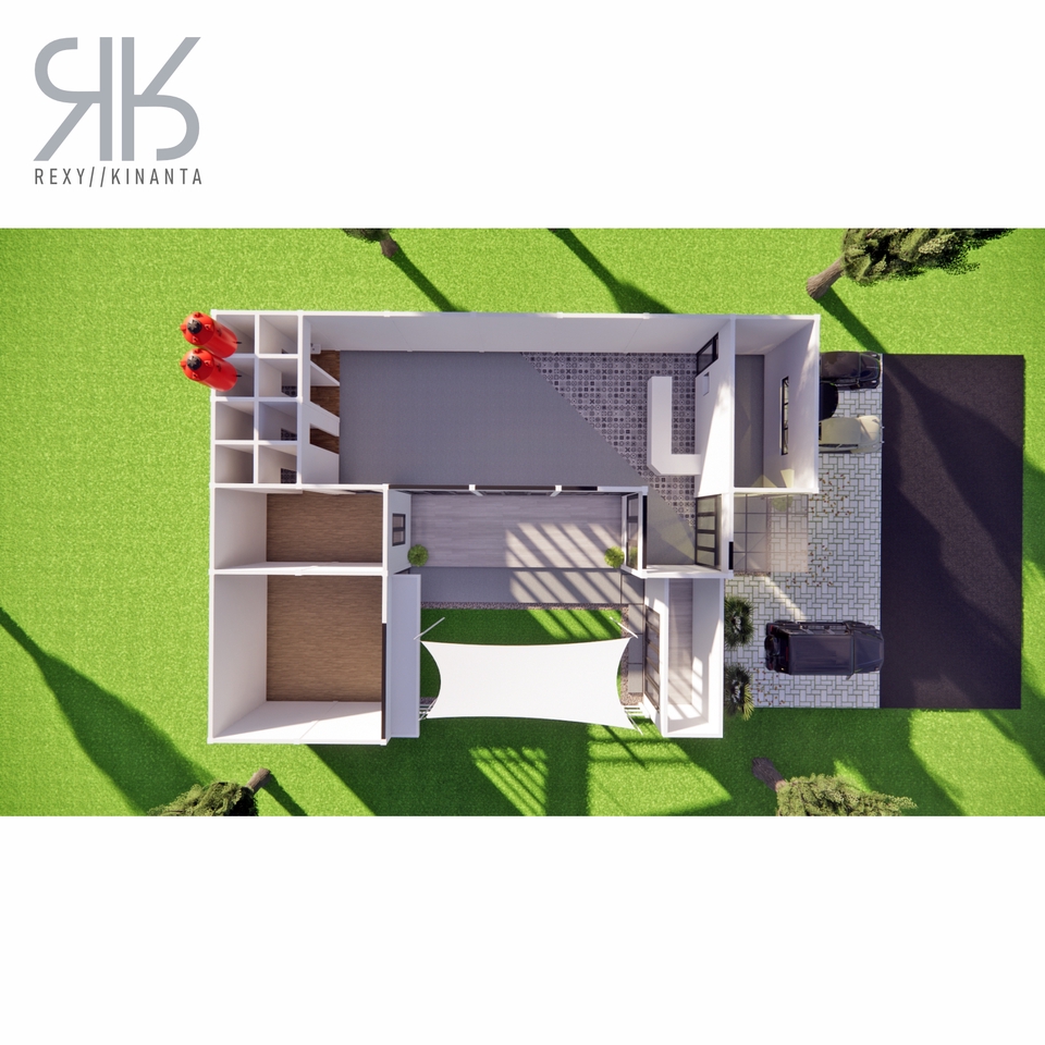 Perspektif 3D - Desain Eksterior Facade - 7