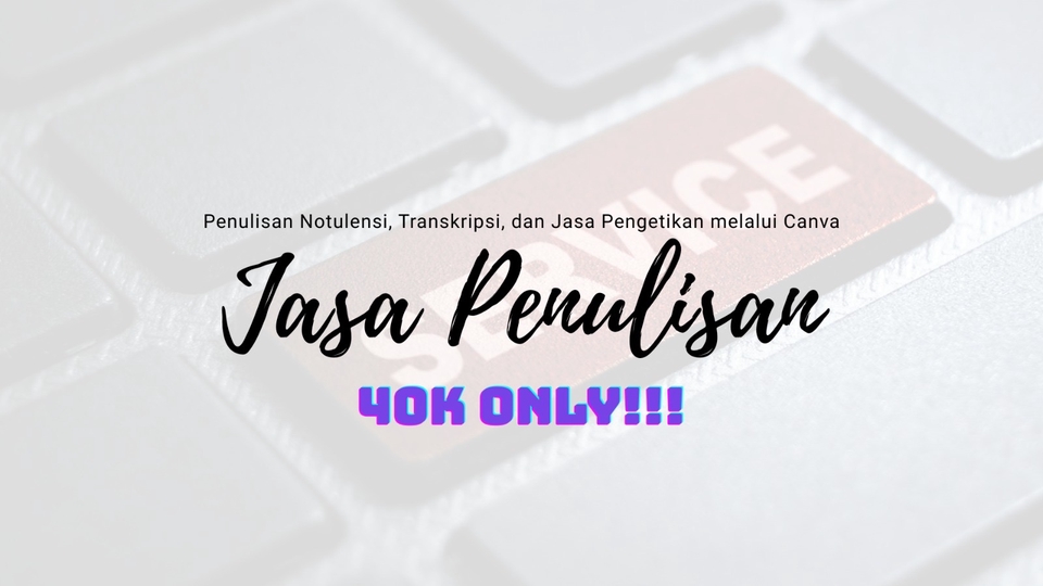 Jasa Desain Canva Profesional dan Kreatif untuk Segala Kebutuhan - Penulisan Notulensi, Transkripsi, dan Pengetikan melalui Canva