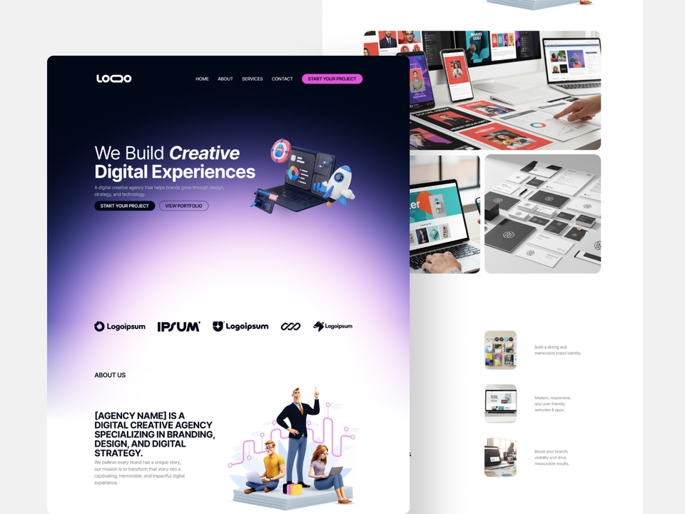 UI & UX Design - Design Website ( tampilan Desktop/Mobile ) - 3