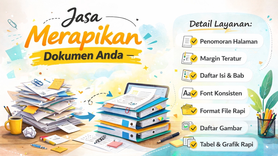 Dokumen, merapihkan, skripsi, tugas, proposal, cepat