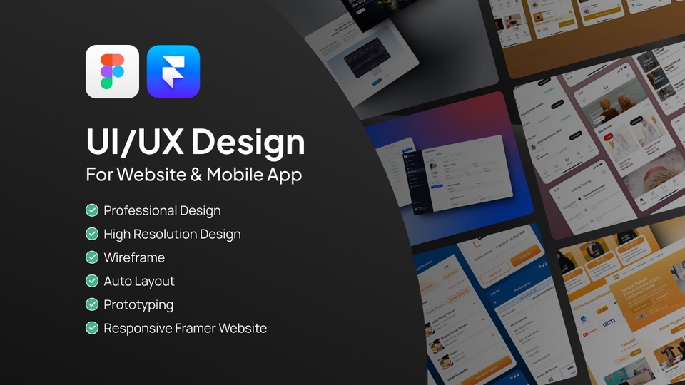 Jasa UI/UX Design Professional Mobile Apps & Web dengan Figma | Framer