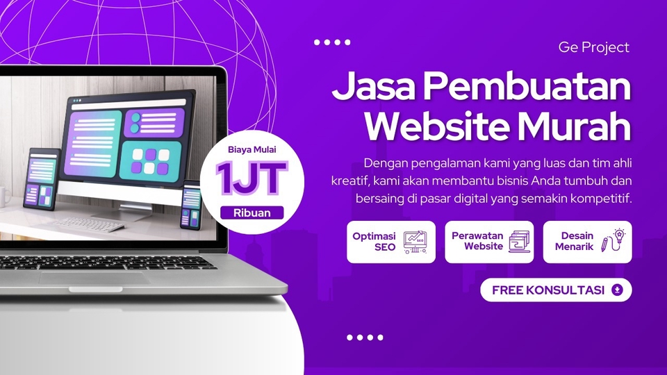 Jasa pembuatan website murah profesional, dengan optimasi SEO dasar website