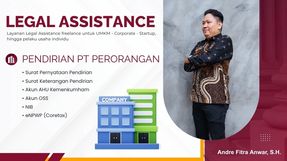Jasa Pembuatan Perusahaan PT, CV, Yayasan dan Lainnya - Pendirian PT Perorangan