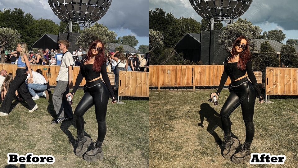 menghilangkan objek atau orang