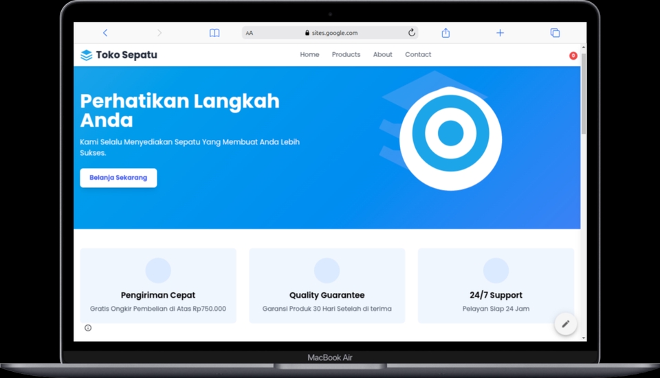 tampilan halaman desktop 