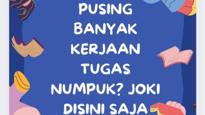 Butuh bantuan mengerjakan makalah atau artikel? saya siap membantu! Saya menawarkan jasa joki 