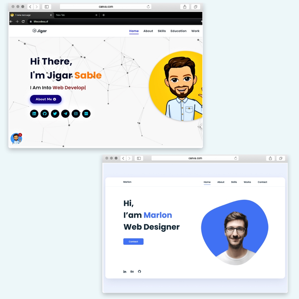 Web Development - JASA PEMBUATAN WEBSITE CV / PORTOFOLIO PROFESIONAL - 3