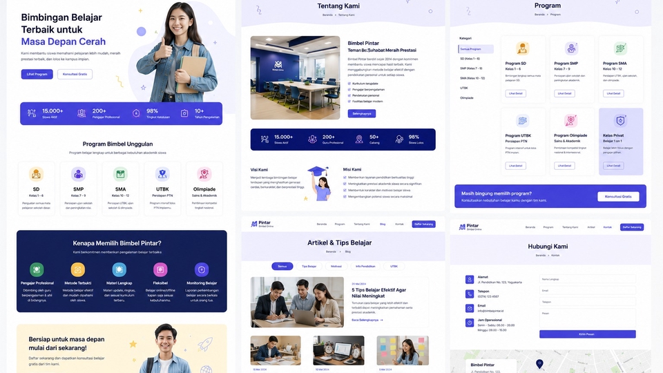 desain web bisnis bimbel