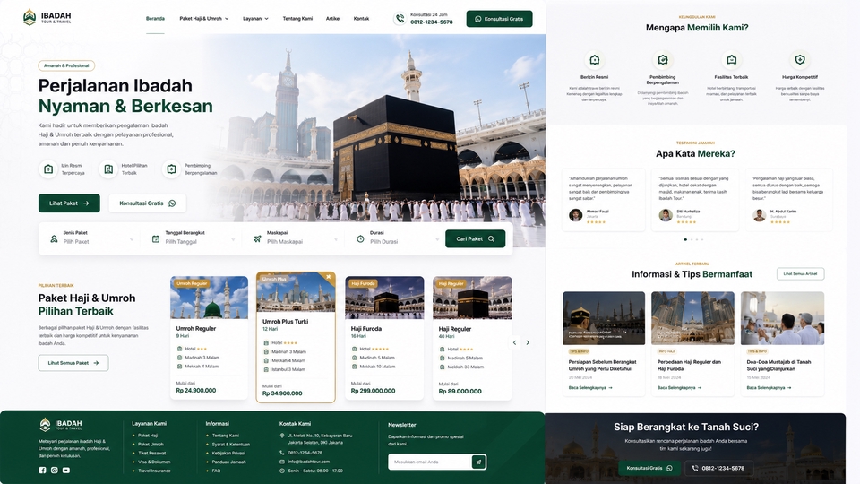 desain web bisnis travel umroh