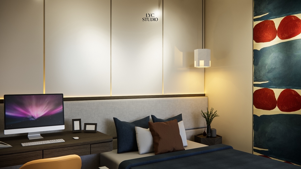 desain interior loft apartemen studio 