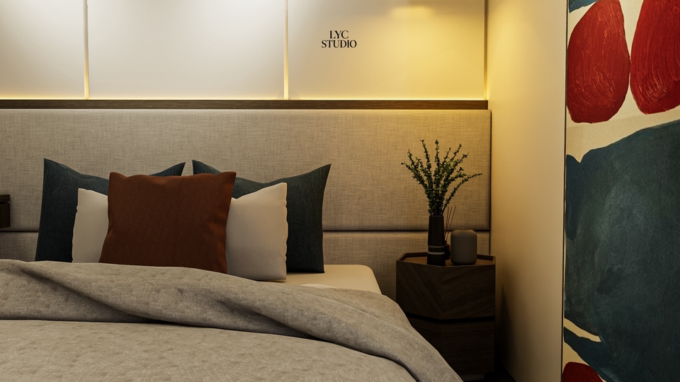 desain interior loft apartemen studio 