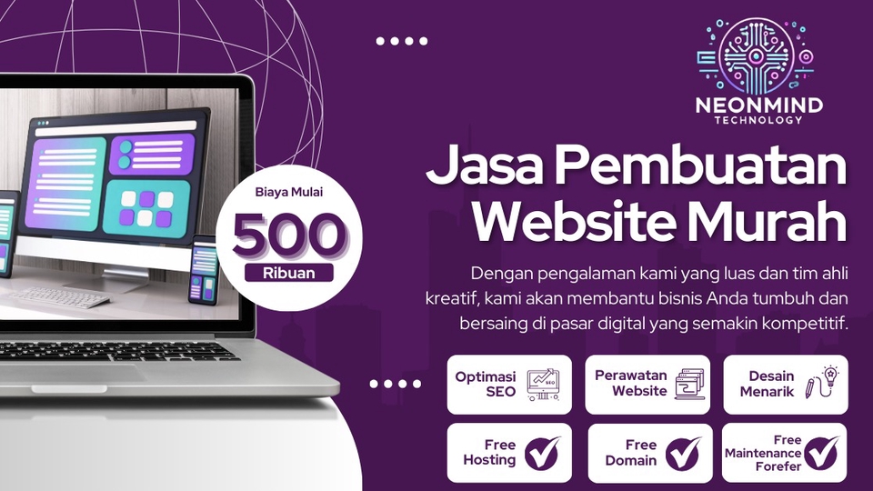 Jasa Pembuatan Website Murah + Maintenance Forever