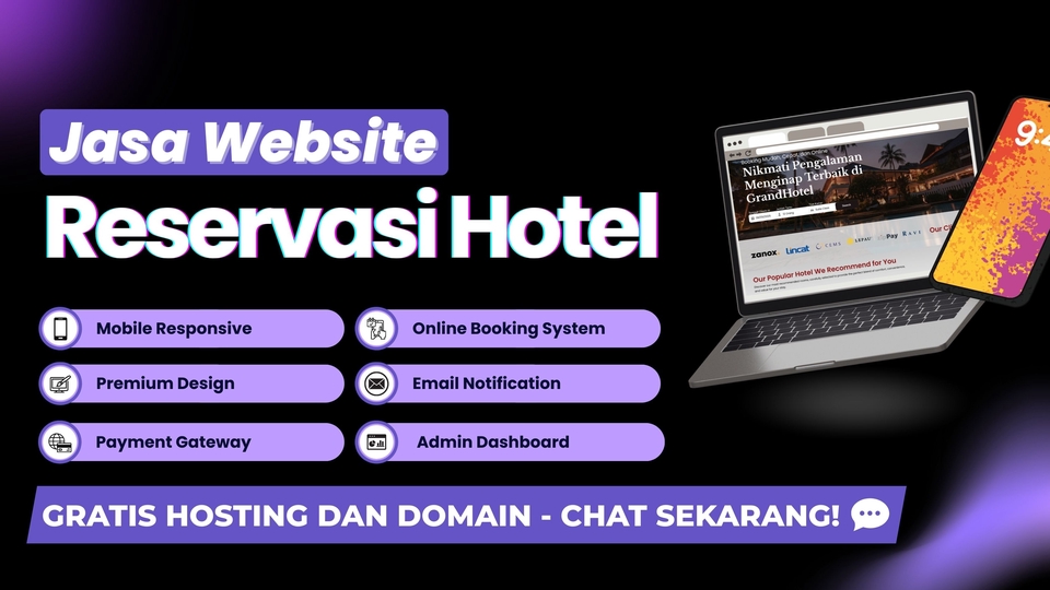 Jasa pembuatan website reservasi hotel dengan sistem booking berkualitas dan terjangkau