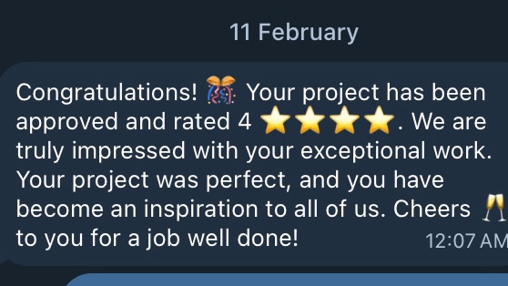 Testimoni untuk project Translation & Conversion