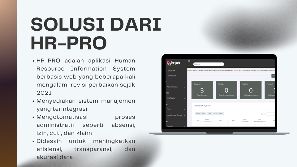 Aplikasi Desktop - Aplikasi HRIS - HR PRO - 3
