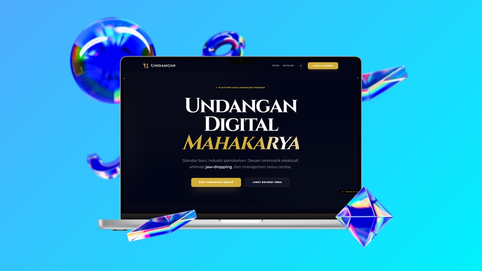 Hero Section yang menawan dengan gaya kebudayaan nusantara