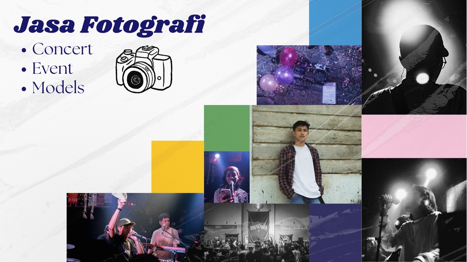 📸 Fotografer konser & event, model portfolio. Hasil natural dengan sentuhan artistic. 