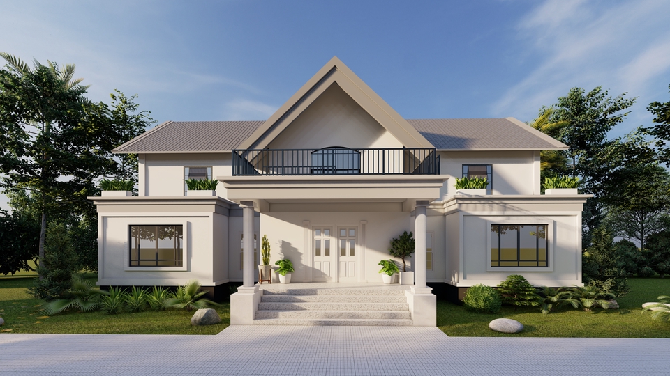 3D & Perspektif - DESAIN RUMAH HUNIAN ( DESAIN 3D RENDERING FASAD EXTERIOR & GAMBAR KERJA DED ) - 18