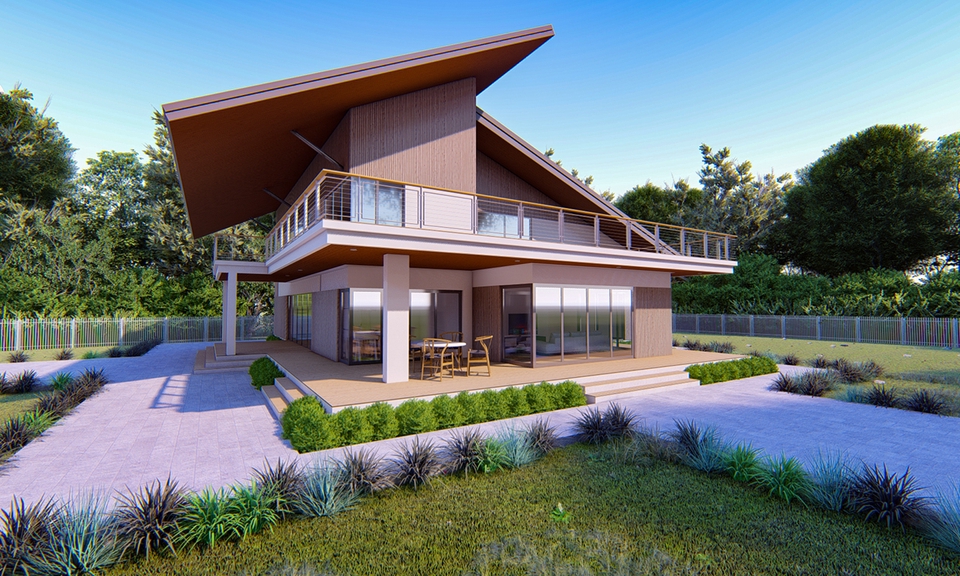3D & Perspektif - DESAIN RUMAH HUNIAN ( DESAIN 3D RENDERING FASAD EXTERIOR & GAMBAR KERJA DED ) - 16
