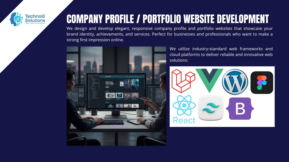 company profile | Portofolio | website | jasa pembuatan website | front end developer