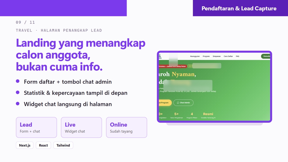 Web Development - Jasa Landing Page Next.js + Chatbot AI & Otomasi WhatsApp (n8n, Meta Ads, Lead Capture) - 9