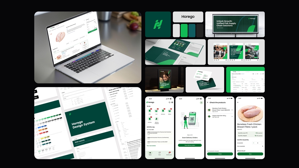 Inspiring visual design, unique branding and art direction for B2B F&B SaaS, CRM, ERP, Procurement