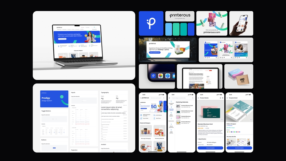 Inspiring visual design, unique branding and art direction for Online Printing Platform Company