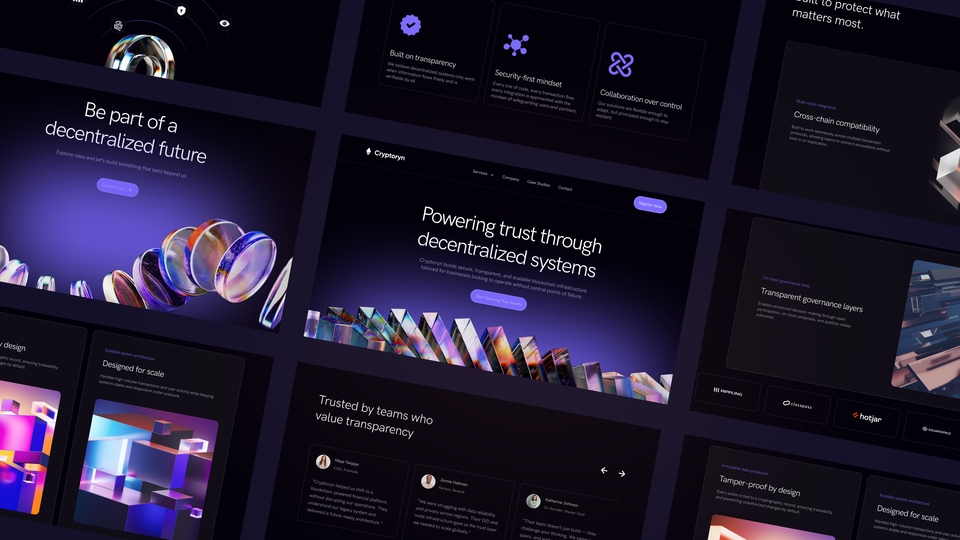 Modern Crypto Exchange Interface for Blockchain Apps, Clean Web3 UI Design, UI/UX, Web Landing Page