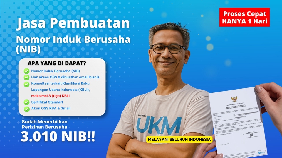 Jasa Perizinan Usaha / Konsultan Perizinan - Jasa Pembuatan Nomor Induk Berusaha (NIB)