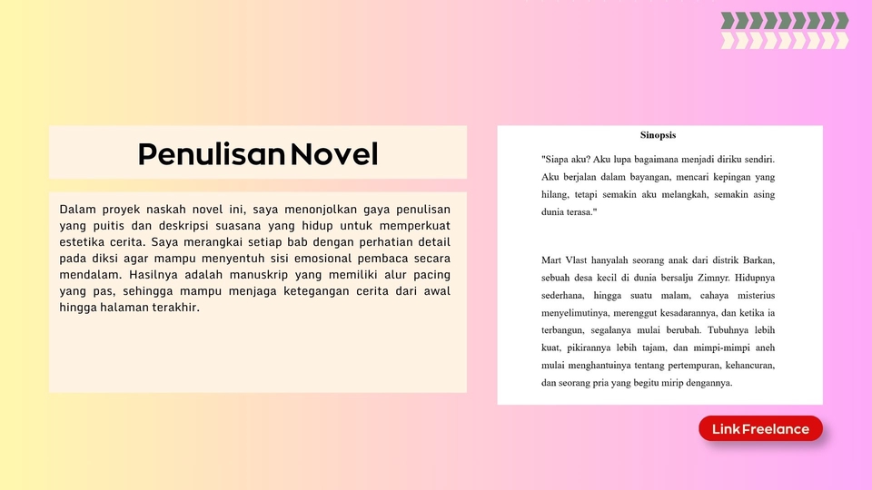 Penulisan Konten - PENULIS FIKSI & Non FIksi ( Novel, Cerpen, Autobiografi, Pantun dll ) - 5