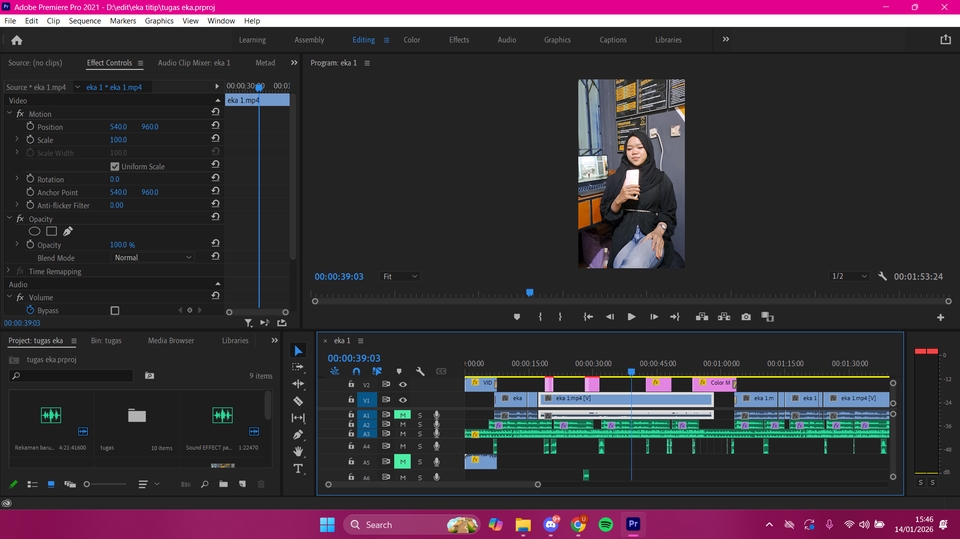 Proses Editing Short Content dengan Adobe Premiere Pro
