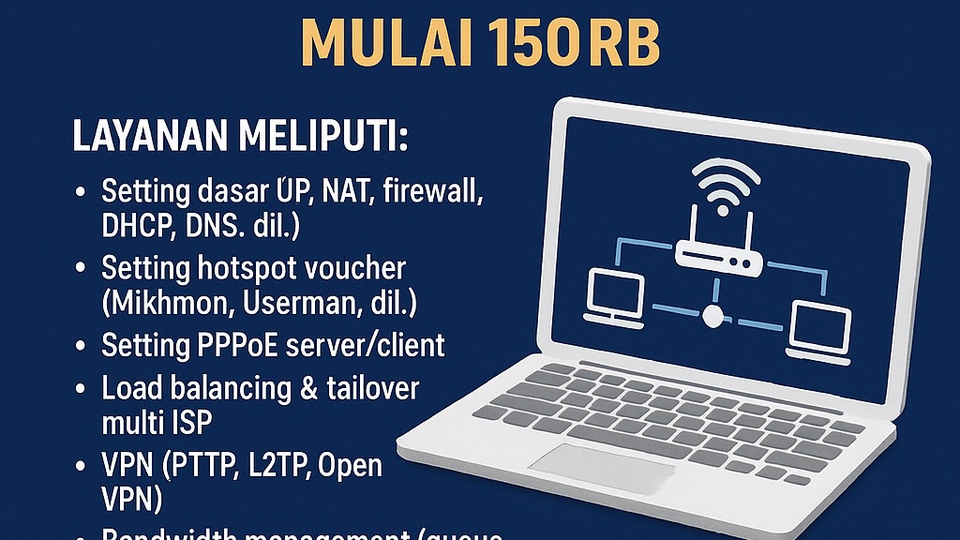 Jasa Setting Mikrotik Remote Bergaransi | Profesional & Terpercaya | Mulai 150rb