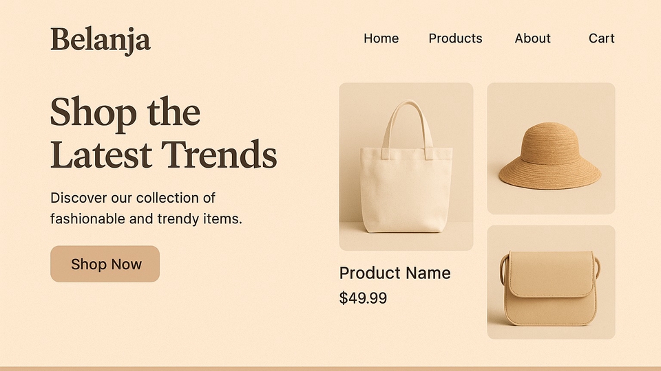 Contoh Homepage website e-commerce