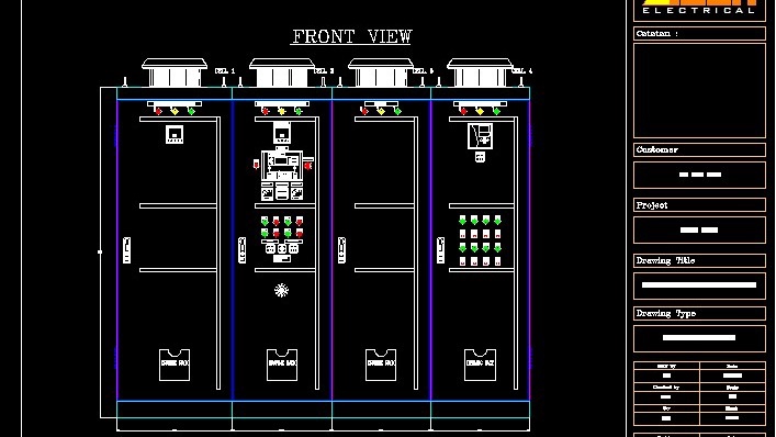 Kontruksi Panel Listrik 2D, Autocad Electrical,