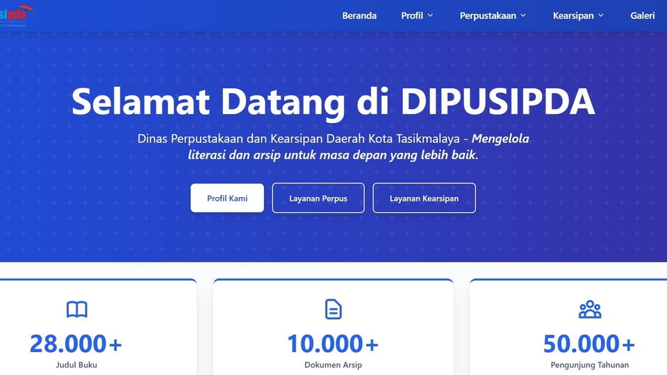 Website Profil Instansi DIPUSIPDA