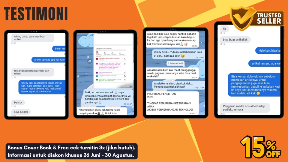 Penulisan Buku - Jasa Penulisan Buku dan E-book (Buku digital Non fiksi, laporan, artikel, jurnal)  - 4