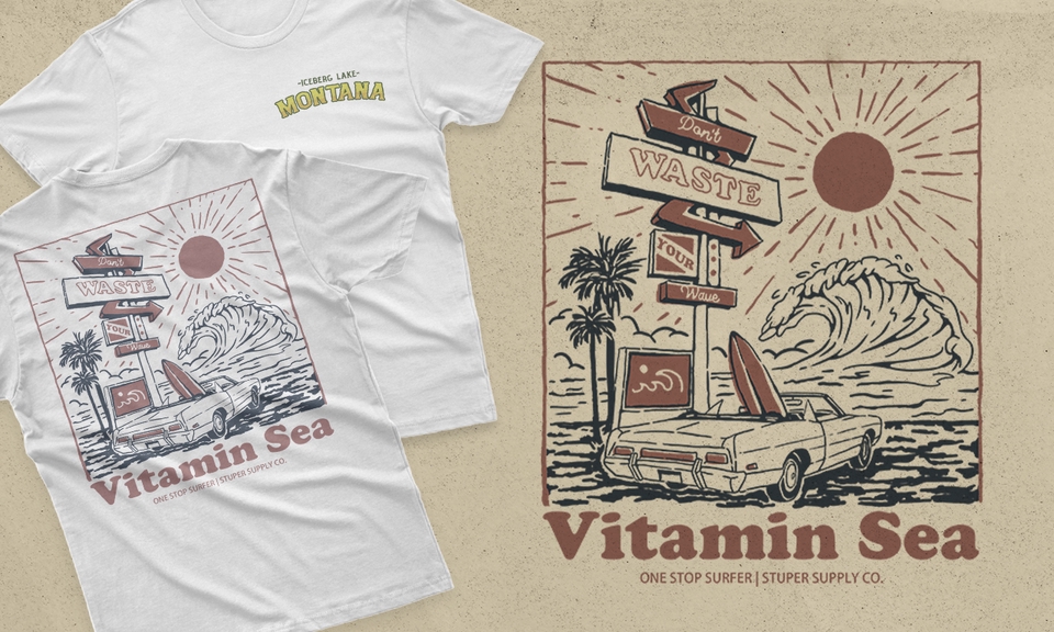 Desain Kaos & Motif - Desain Artwork T-Shirt Vintage Retro untuk Brand & Clothing Line - 5